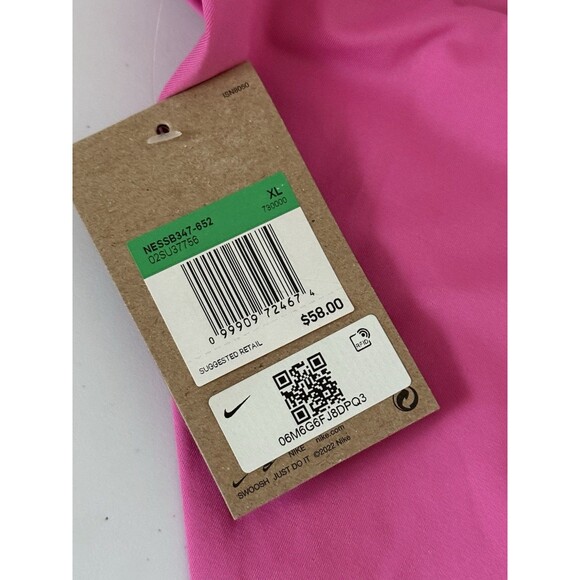 NEW Nike Womens High Waist Bikini Swim Bottoms Pink Size X-Large Beach Summer‎ - Picture 5 of 11